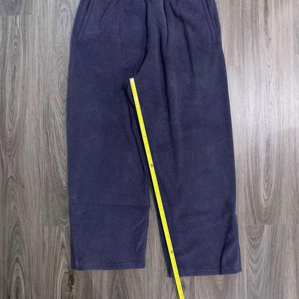 Yzy Yeezy Gap Balenciaga H10 Polar Fleece Joggers Large Navy Distressed Men NEW - Picture 6 of 11